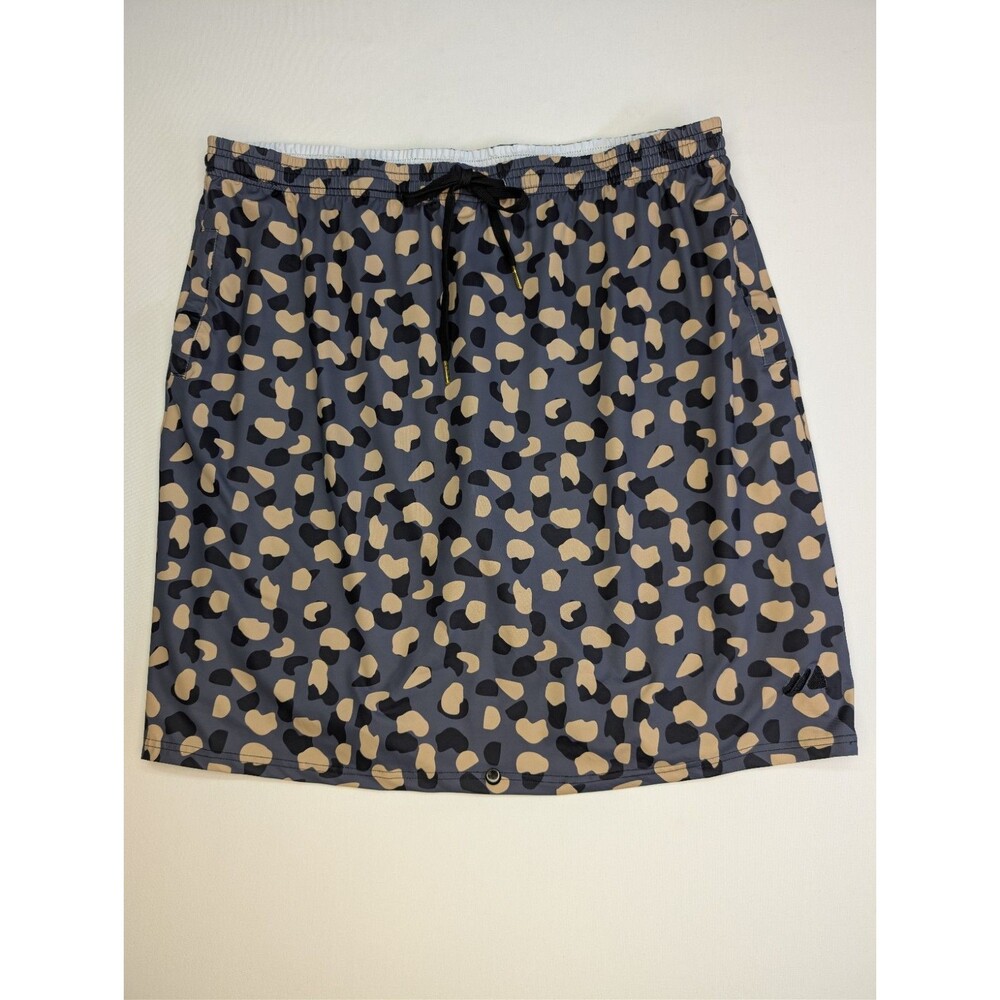 MOD Lifewear Honey Leopard Print Athletic Skort Skirt Pockets Womens Size 2X